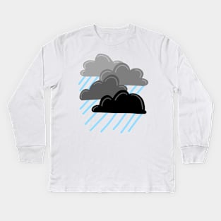 Ominous Rain Clouds Kids Long Sleeve T-Shirt